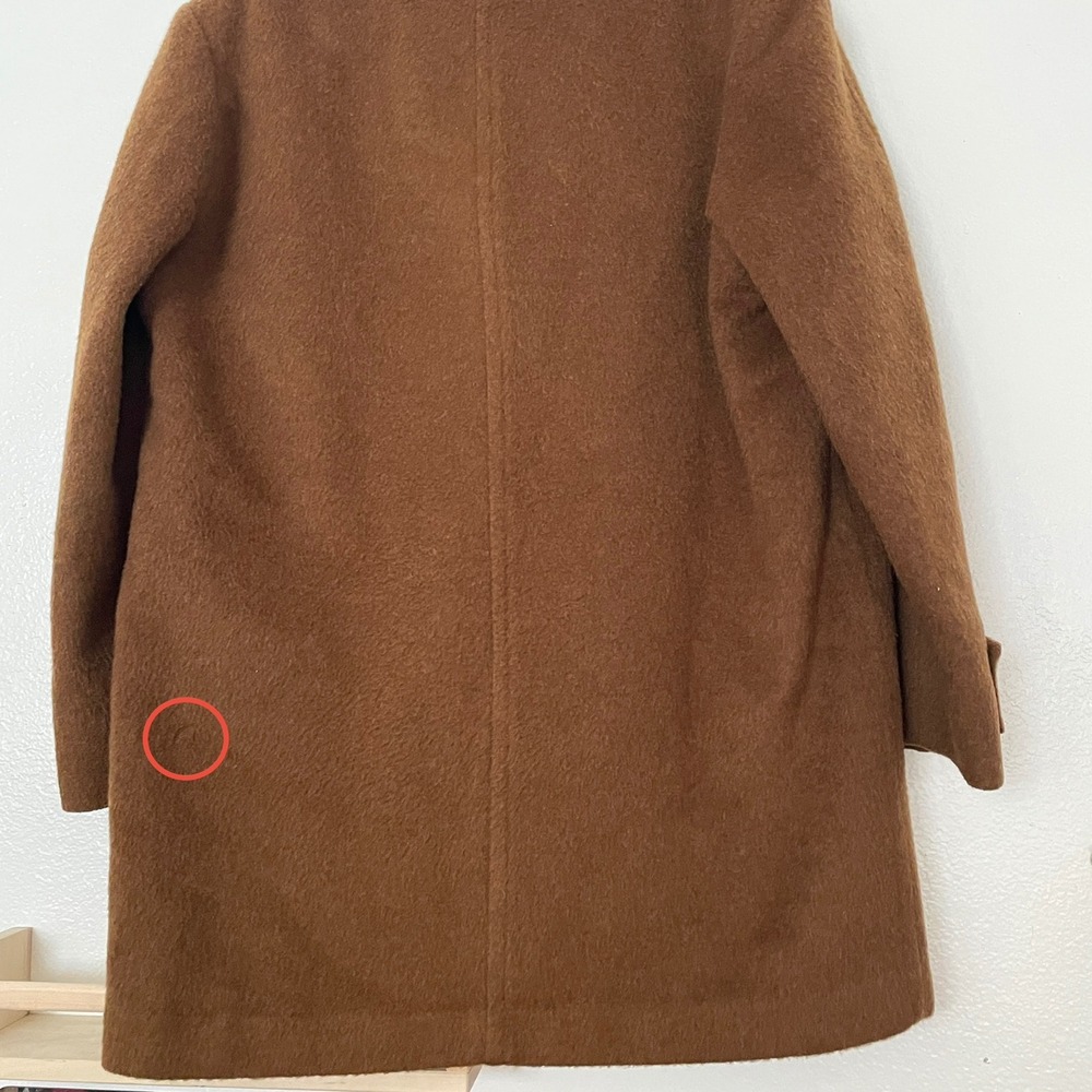 Vintage Pendleton Wool Car Coat Brown Faux Fur Collar Overcoat Mens L - Picture 2 of 10